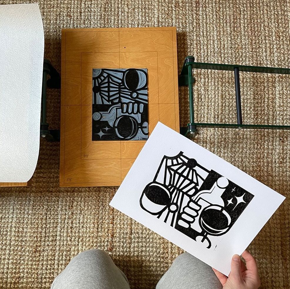Where to get inspiration for linocut prints?