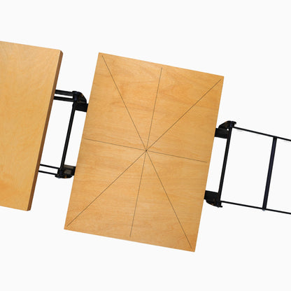 Ritualis Press textile A2 lino print press centering lines view