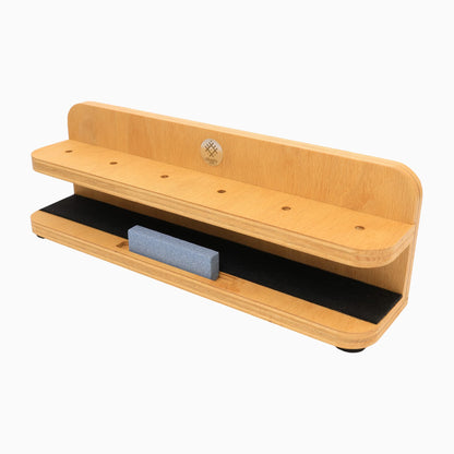 Ritualis Press Wooden Chisel Rack Side View